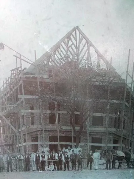 Patriots' Pride heritage — four generations of the family's building craftsmanship, photographed in the early 1900s